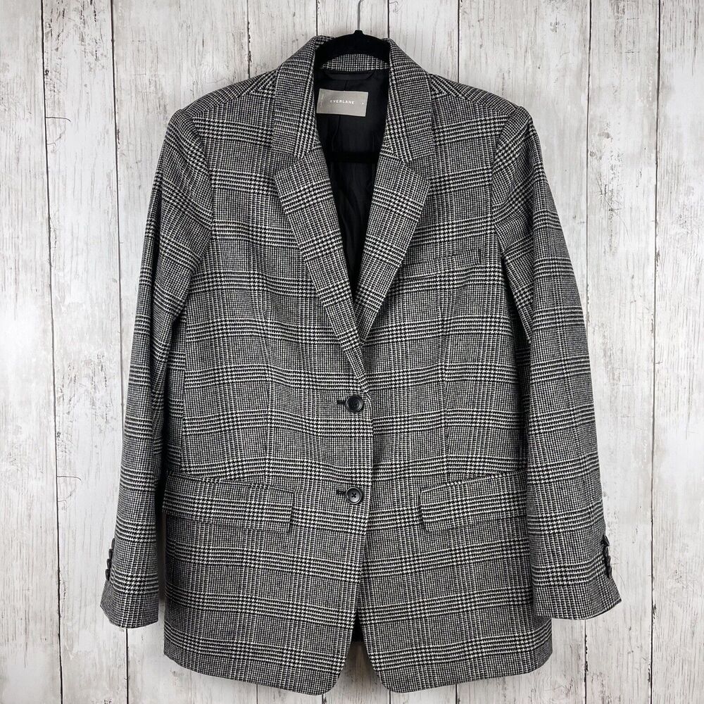 Everlane Gray Plaid Blazer